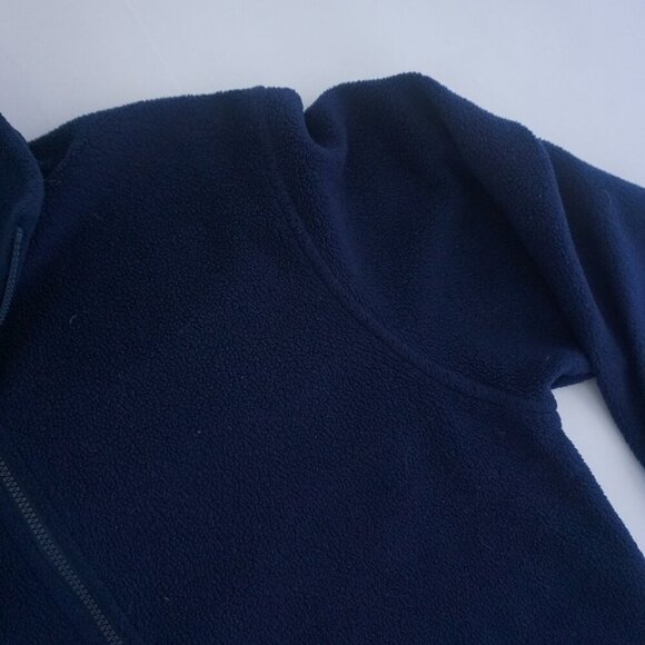Vintage '90S R&R Navy Fleece Jacket Liner w/ Loops Zip Up Sweater Size Large - Picture 9 of 10